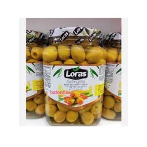 زیتون لوراس 900 گرم شیشه سبز مغز هویج زیتون لوراس 900 گرم شیشه سبز مغز هویج